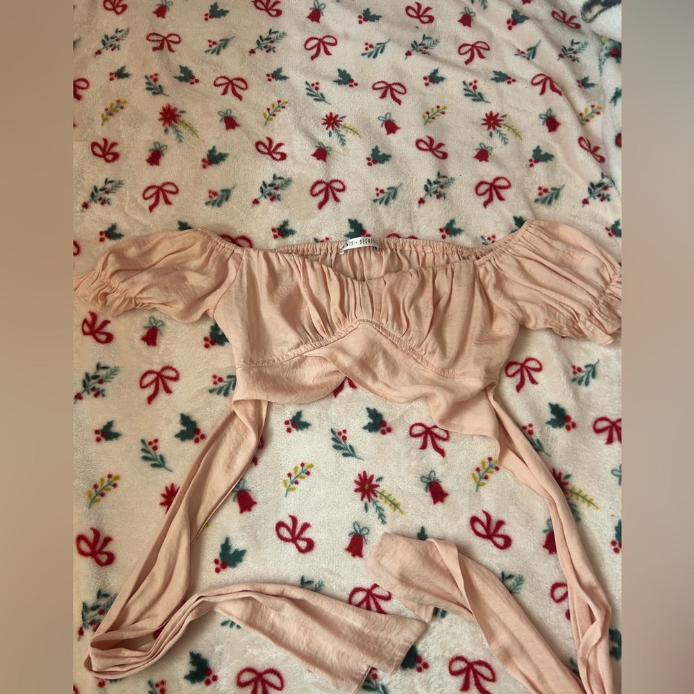 Women's Pink Off-Shoulder Intimate Top